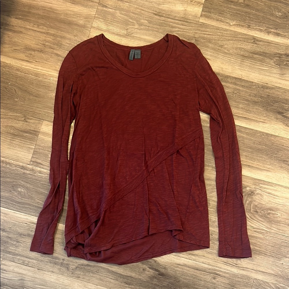 Red Relaxed Long Sleeve T-Shirt